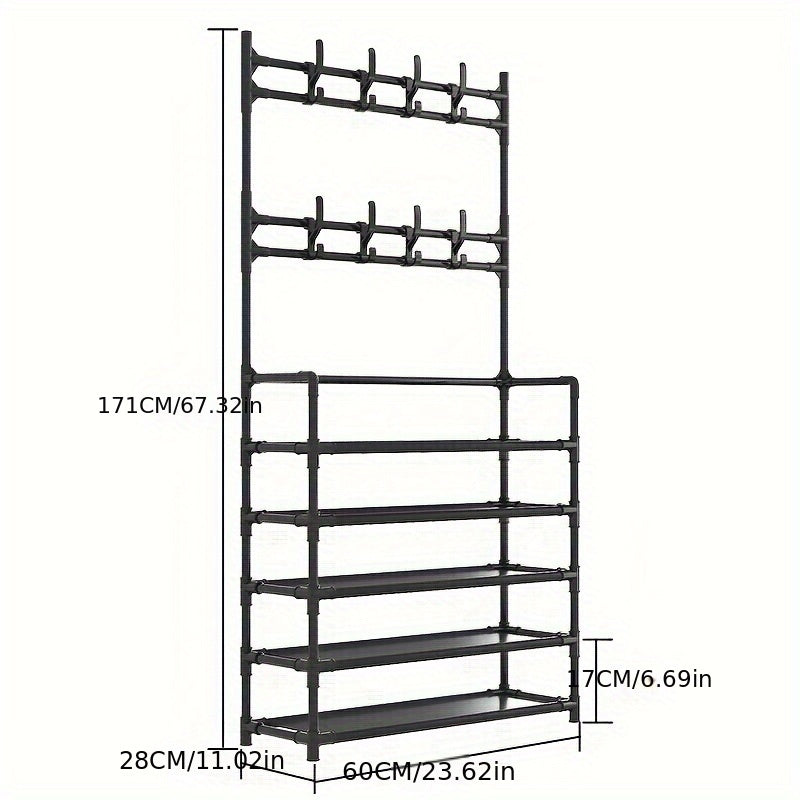 Stainless Steel Floor Clothes Rack Bedroom Garment Rack