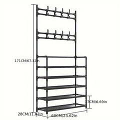 Stainless Steel Floor Clothes Rack Bedroom Garment Rack