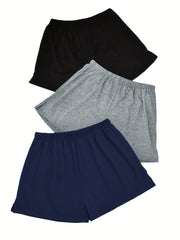 3 Pack Plus Size Pajama Bottoms Set Women's Plus Elastic Waist S
