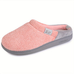 Women's Plush Lined Slippers Comfortable Closed Toe Slip On Shoes