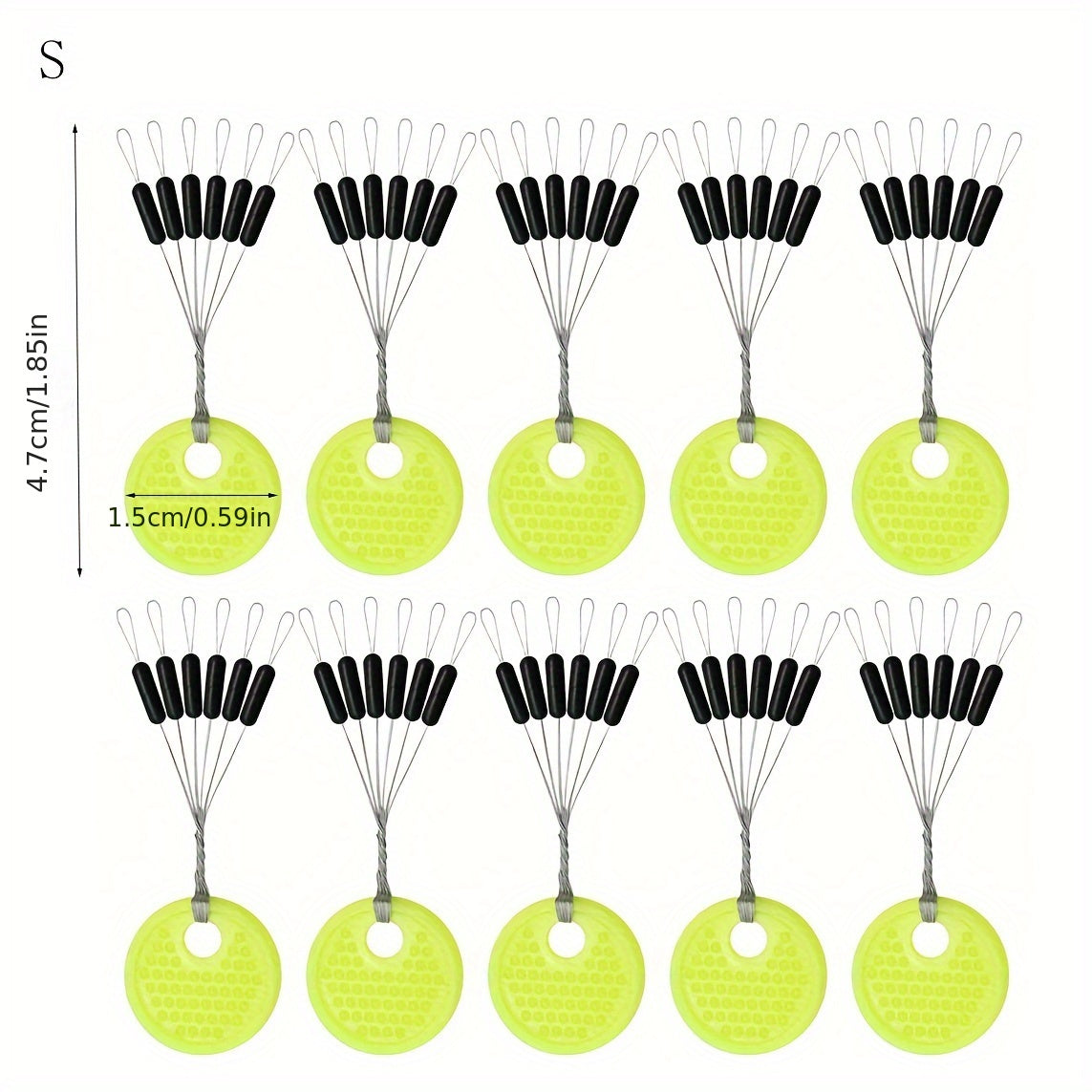 60pcs 10 Sets Float Stop Space Bean Sinker Stop Carp Fishing Accessories