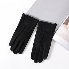 Outdoor Rabbit Velvet Touch Screen Gloves Thick Windproof Warm Gloves