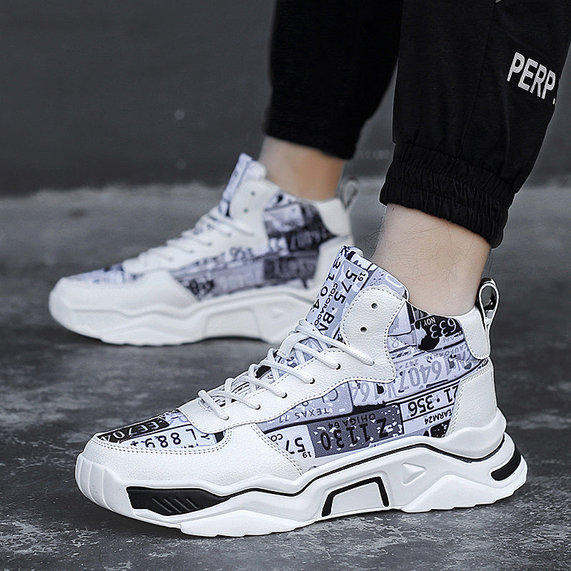 Men's Figure Graphic Lace Up Shoes