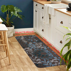 Waterproof Non Slip Kitchen Rug Floral Set