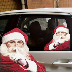Santa Claus Car Sticker Window Decoration Single Transparent Sticker