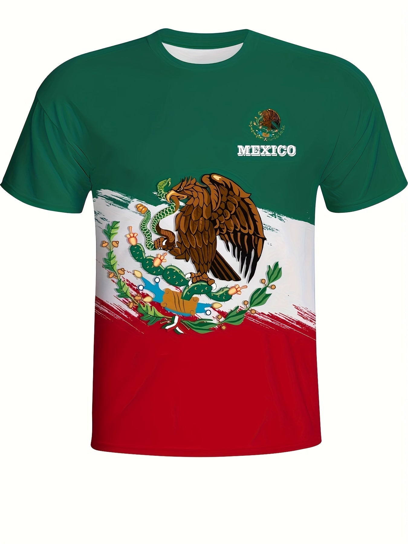 MEXICO 3D Digital Print Men's Graphic T-shirt Causal Tees Short Sleeve Pullover