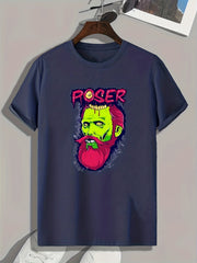 Monster Print Men's Graphic T shirt Casual Comfy Tees for Summer