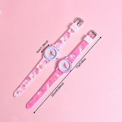 2pcs Pony Strap Watch Set for Girls - Cute Cartoon Design