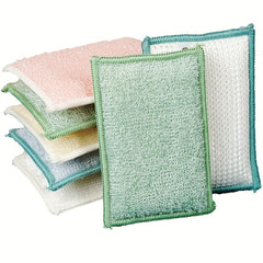 3pcs Bamboo Fiber Double Sided Sponge Towel for Kitchen Cleaning