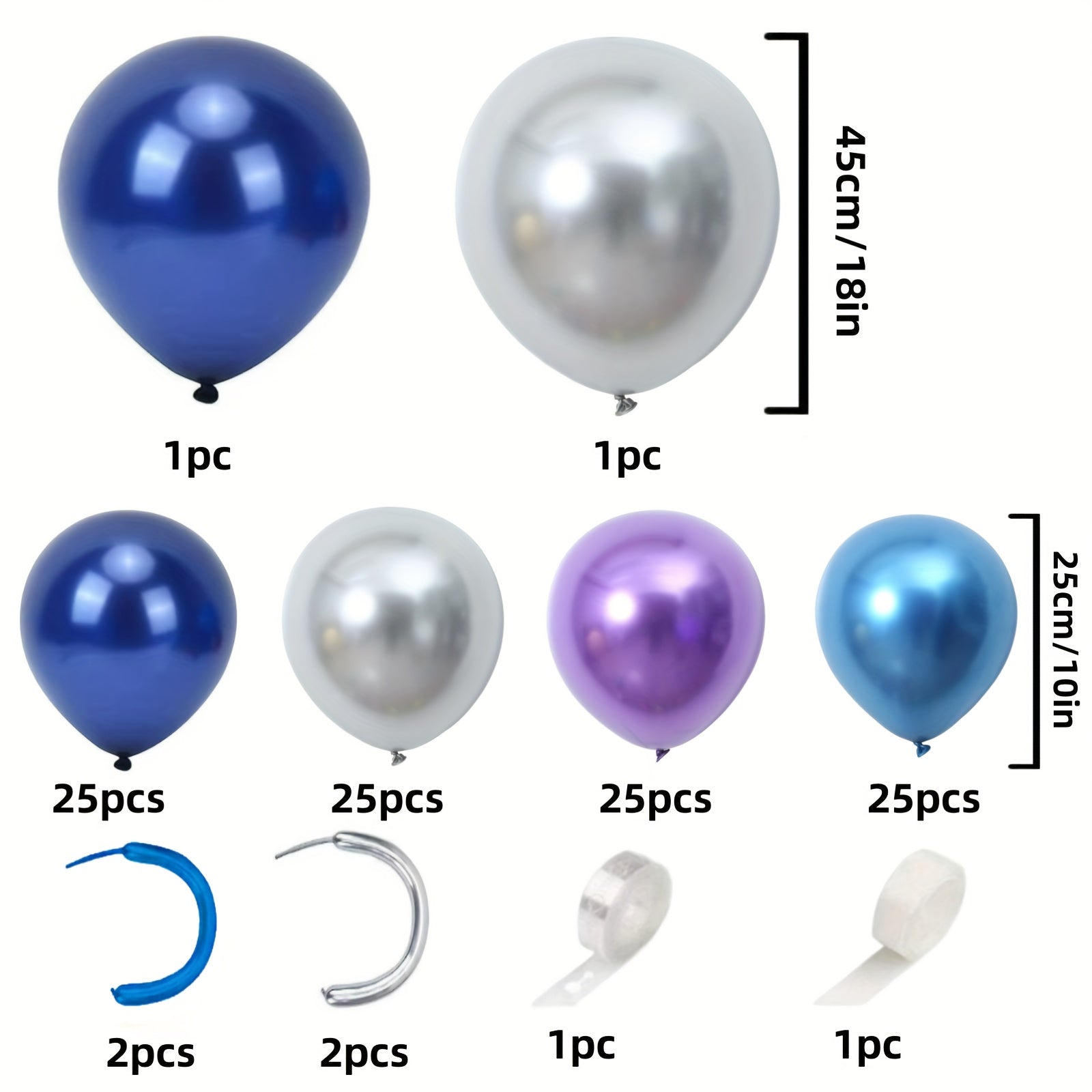 Space Astronaut Purple Balloon Set Birthday Balloon Set - Achieve Space Dream