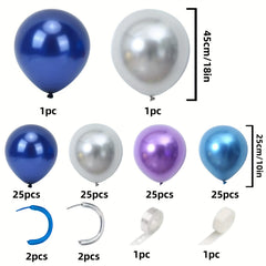 Space Astronaut Purple Balloon Set Birthday Balloon Set - Achieve Space Dream