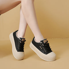 Women's Letter Pattern Athletic Skate Shoes Soft Sole Casual Sneakers