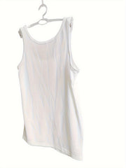 Casual Crew Neck Tank Top Seamless Sleeveless Shirt