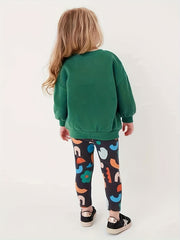 Toddler Girl's Floral 2pcs Sweatshirt & Leggings Set Casual Outfits