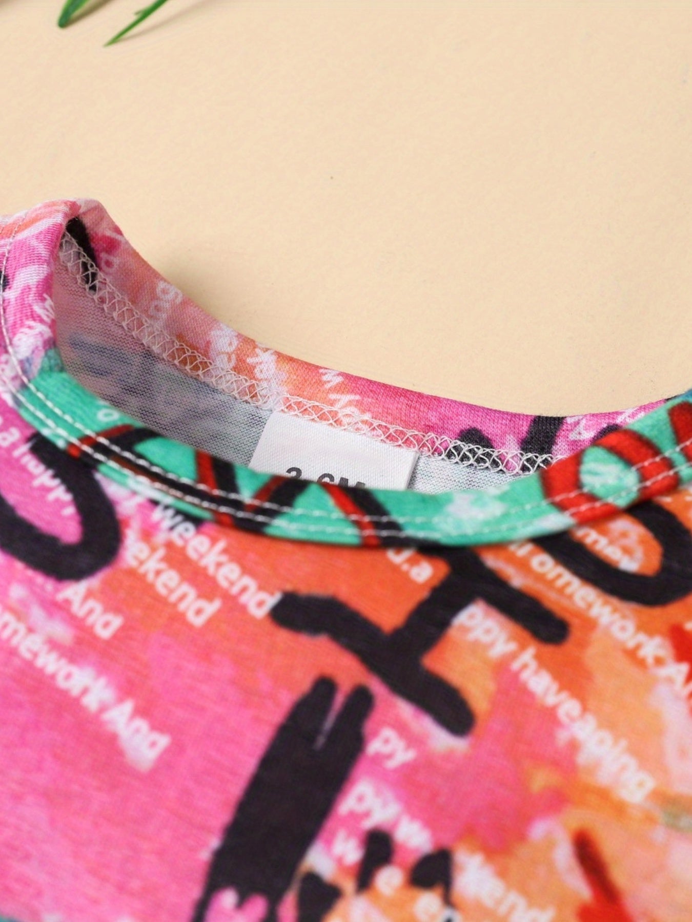 Girl's Letter Print Casual T shirt Dress