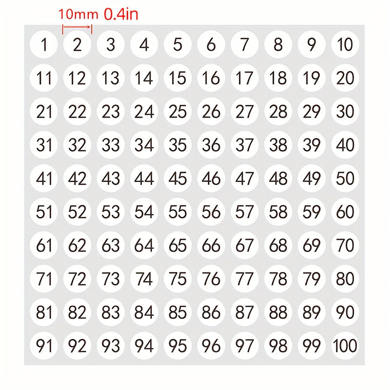 2000 Labels Pack 10mm Round Copper Paper Material