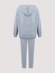 Plus Letter Print Hoodie & Joggers Set