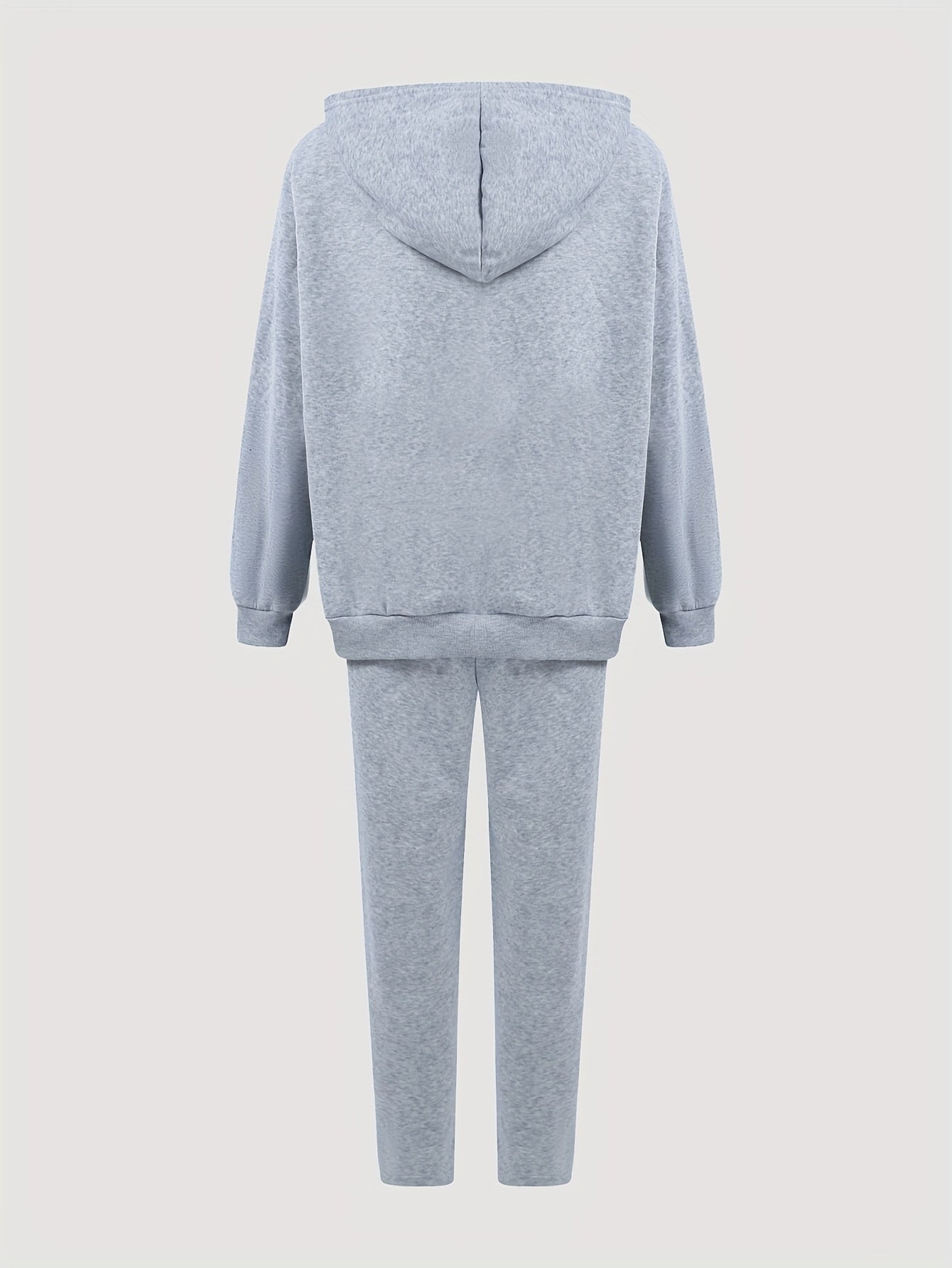 Women's Plus Bear & Money Print Hoodie & Sweatpants Set