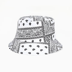 Retro European American Printed Cashew Bucket Hat Outdoor Travel Sun Hat