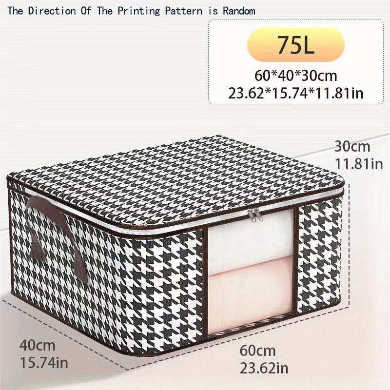 Large Clothes Storage Box Portable Quilt Container Organizer