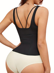 Zipper Shaping Tank Top Waist Trainer Tummy Control Slimmer