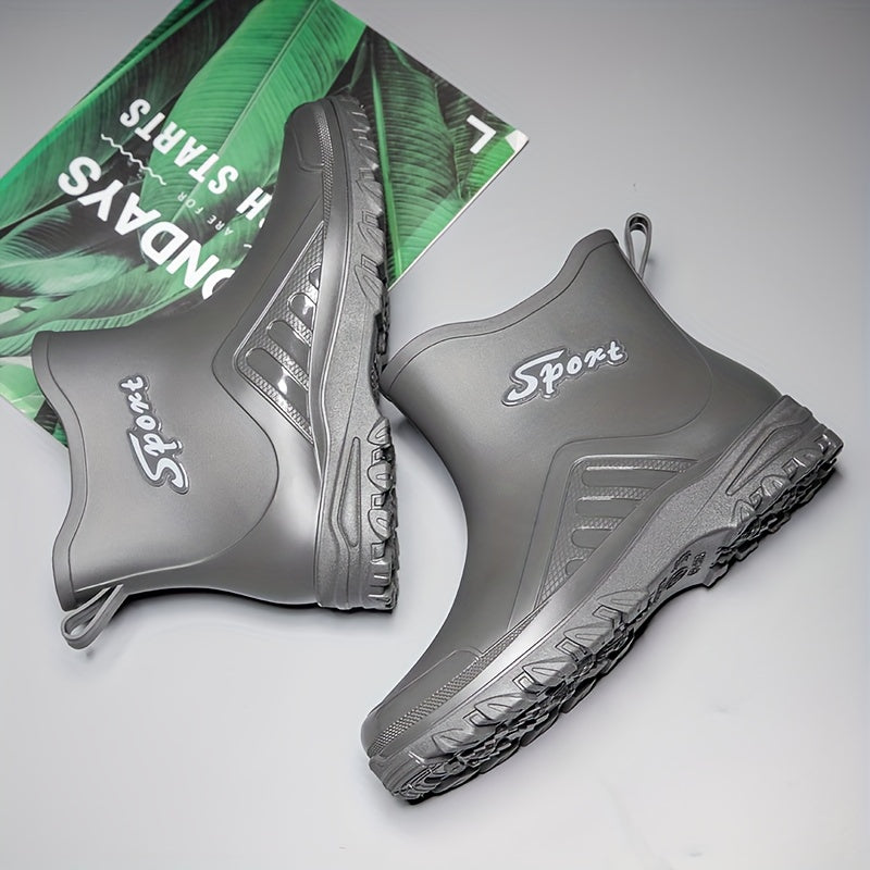 Men's Sport Letter High Top Boots Non Slip Waterproof Shoes