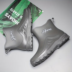 Men's Sport Letter High Top Boots Non Slip Waterproof Shoes