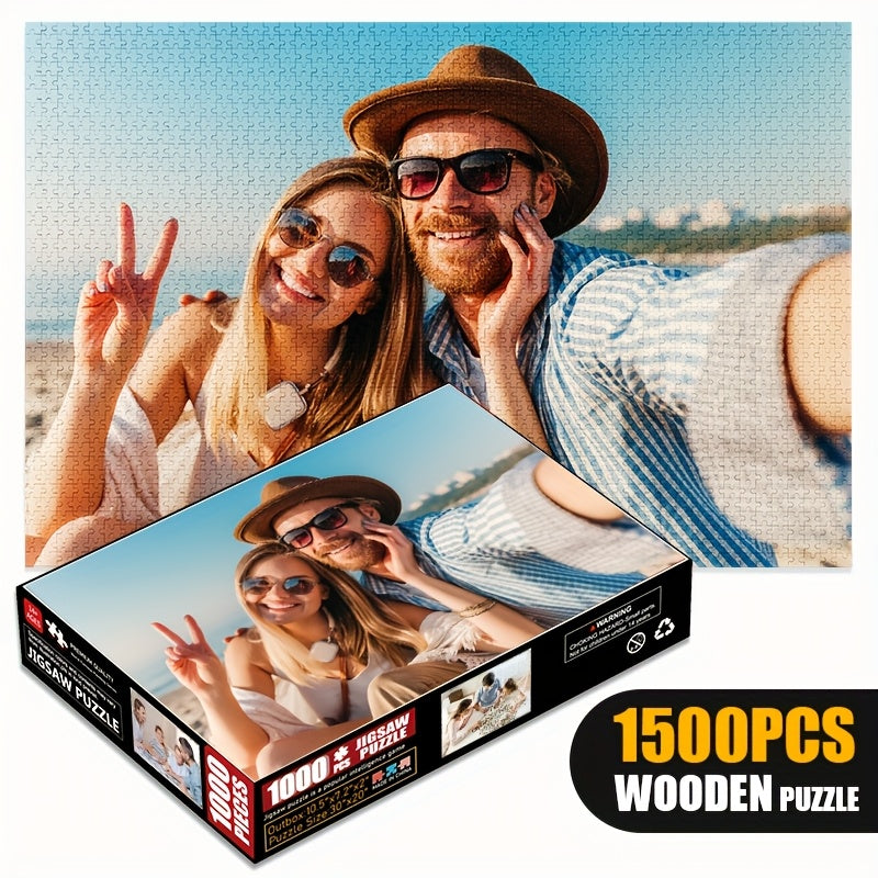 Custom Wooden Puzzle Photo Painting Personalized Portrait Gift