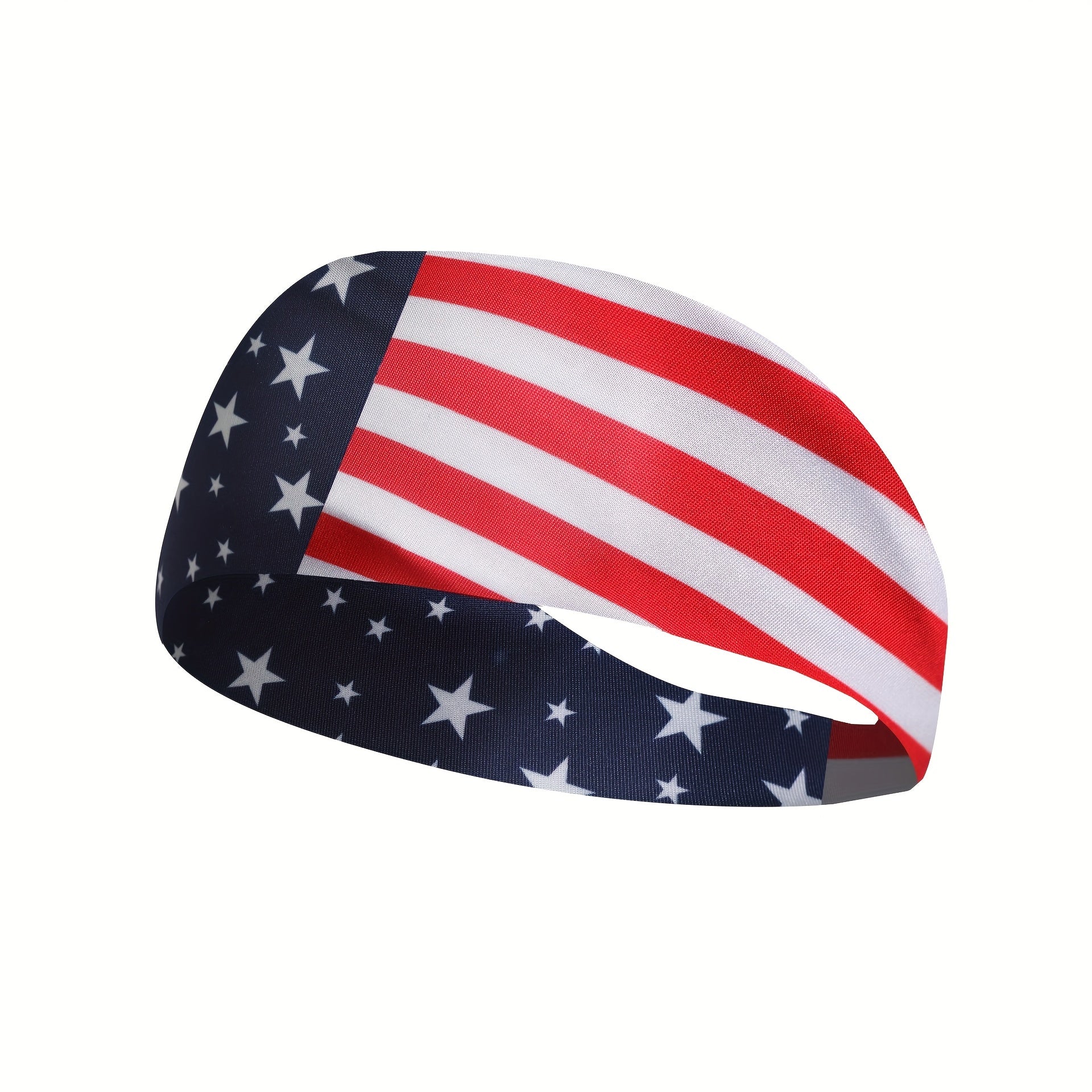 American Flag Pattern Headband Soft Sweat Absorbing Hairband