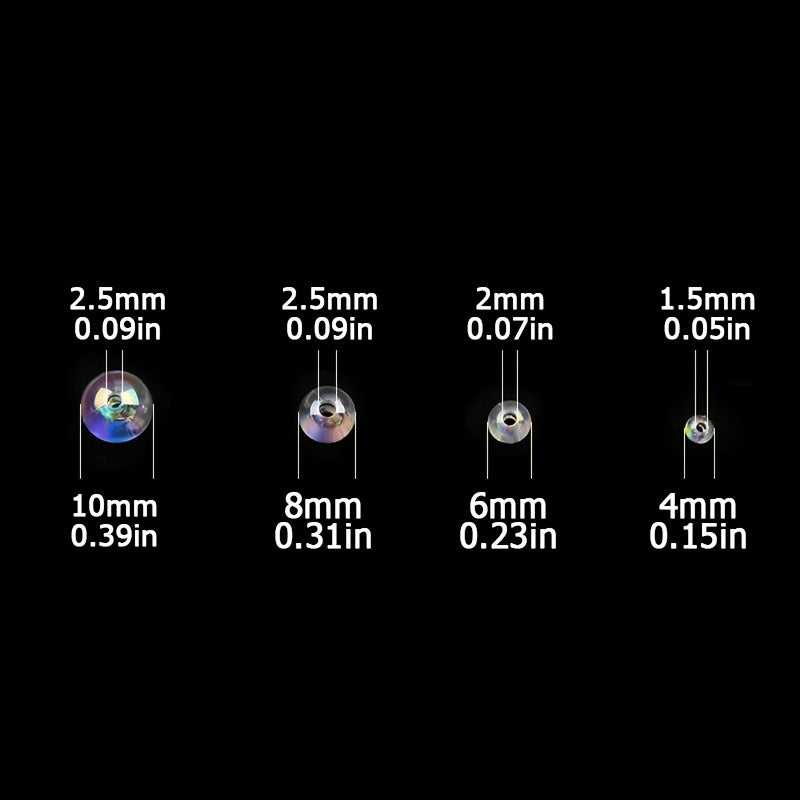 4 6 8 10mm ABS Pearl Transparent Beads Diy Jewelry Material
