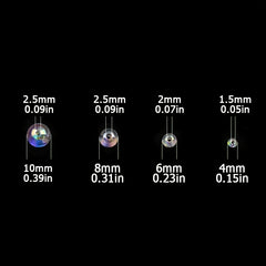 4 6 8 10mm ABS Pearl Transparent Beads Diy Jewelry Material