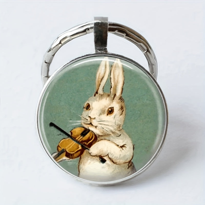 Boy's Rabbit Bag Keychain Vintage Rabbit Keychain