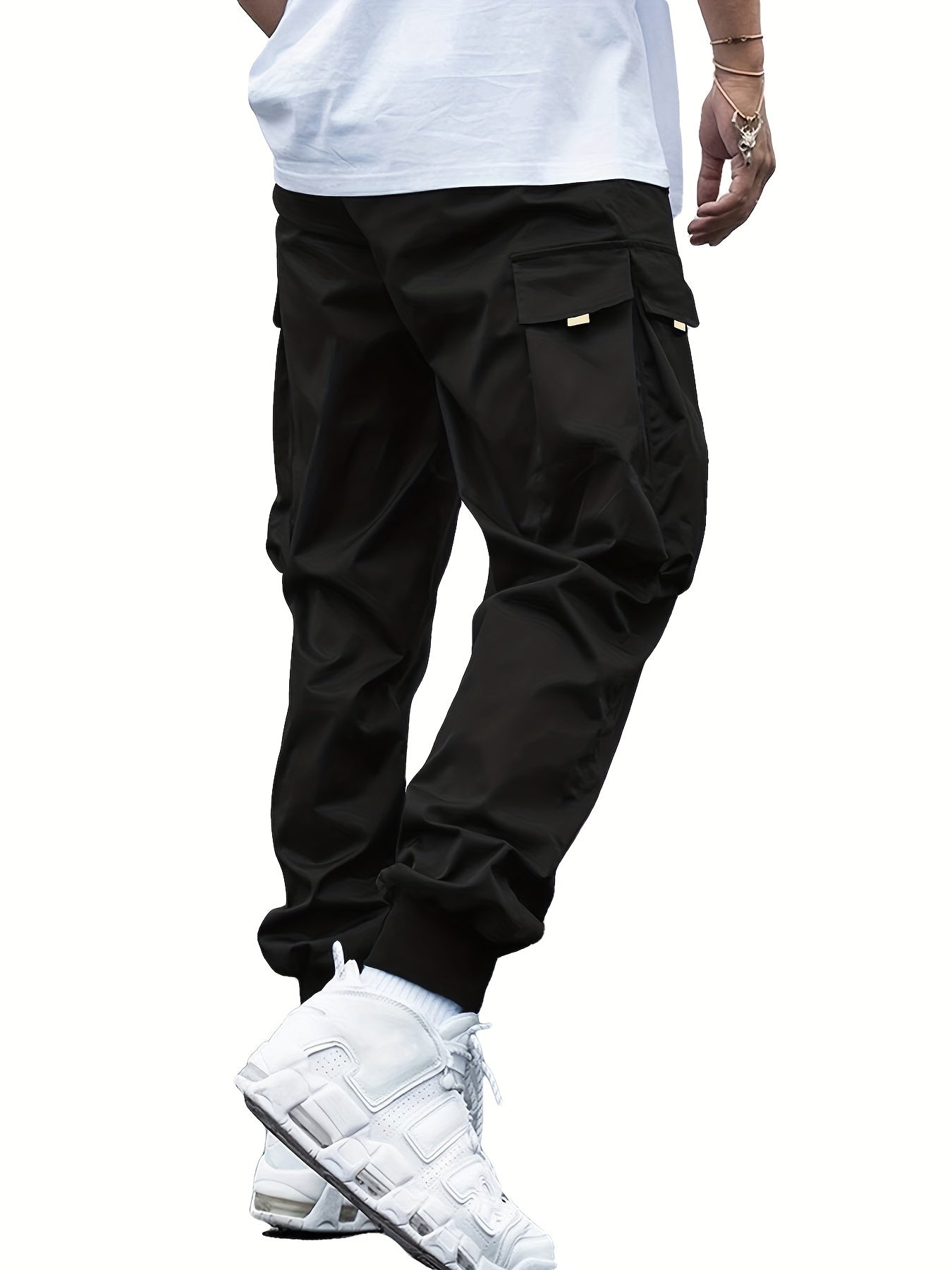 Classic Cargo Pants Men's Drawstring Loose Joggers
