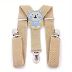 Beige Pink Children's Y-Shaped Cartoon Suspender Harness