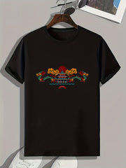 Cool Graphic Print Men's T-shirt for Summer