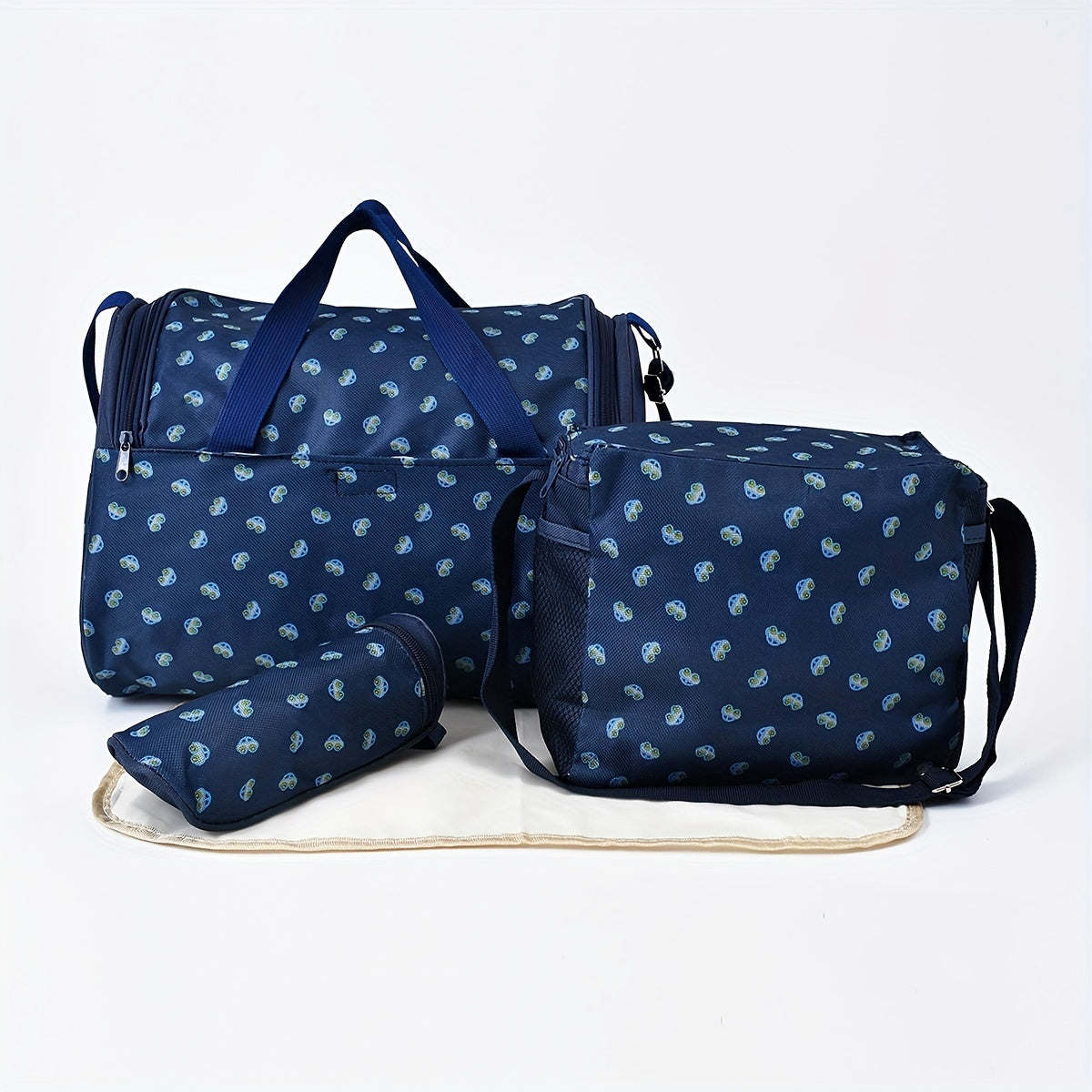 4pcs Mommy Bag Oxford Fabric Small Car Pattern