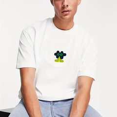 Men's Doodle Pattern T-shirt Active Breathable Tee