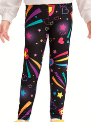 Girls Galaxy Graphic Ankle Pants Slim Fit Legging Pants