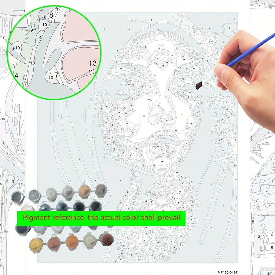 DIY Paint by Numbers Kit of the Dead Makeup for Beginners Hand Painted Craft