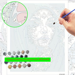 DIY Paint by Numbers Kit of the Dead Makeup for Beginners Hand Painted Craft