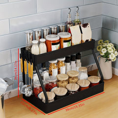 Sink Rack 2 Tier Cabinet Sliding Storage Drawer Rack Under Sink Storage