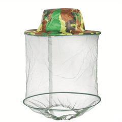 Camouflage Mosquito Repellent Hat for Fishing Outdoor Activities