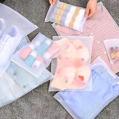 7 Pcs Translucent Storage Pouch Bags for Travel