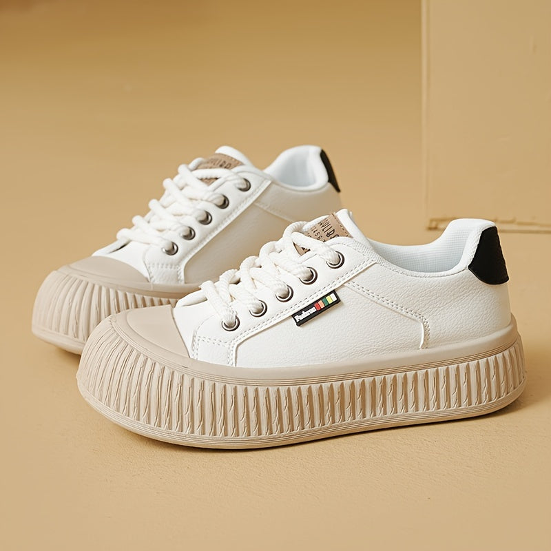 Women's Letter Pattern Athletic Skate Shoes Soft Sole Casual Sneakers