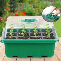 12 Hole Seed Grow Planter Box Seed Starter Tray Seeding Kits