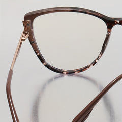 Men's Cat Eye Shape Light Blocking Flat Mirror Glasses