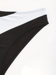 High Strech Block Bikini Bottoms for Women