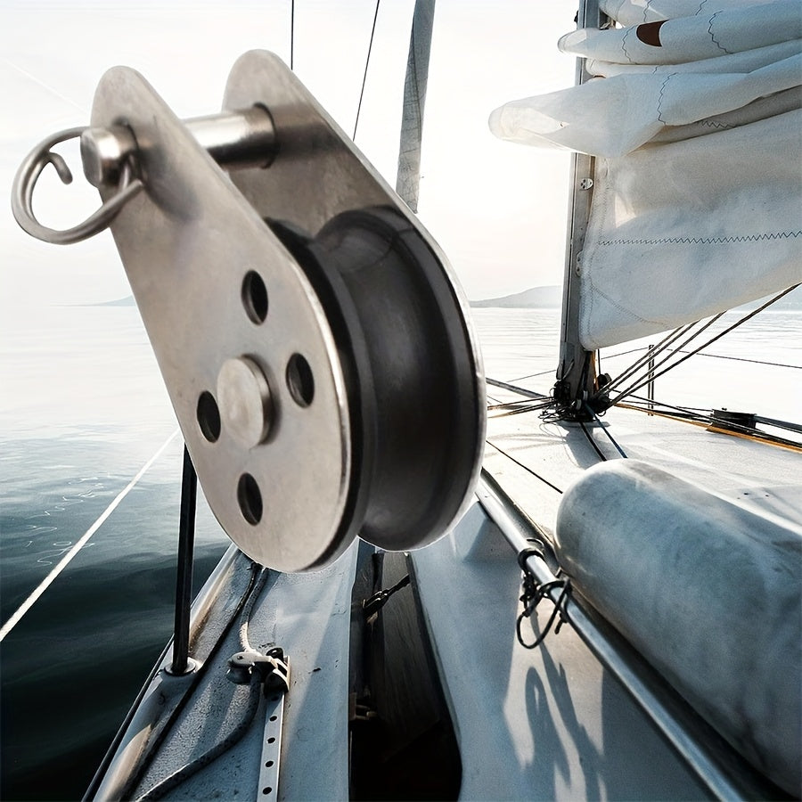 Stainless Steel Nylon Marine Pulley Hanging Wire Towing Wheel Swivel Lifting Rop