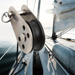 Stainless Steel Nylon Marine Pulley Hanging Wire Towing Wheel Swivel Lifting Rop