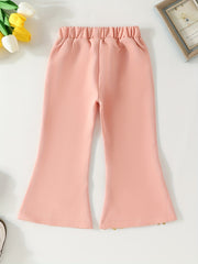 Girls' Sequins Tassel Fringe Bell Bottom Pants & Versatile Spring Fall Outerwear